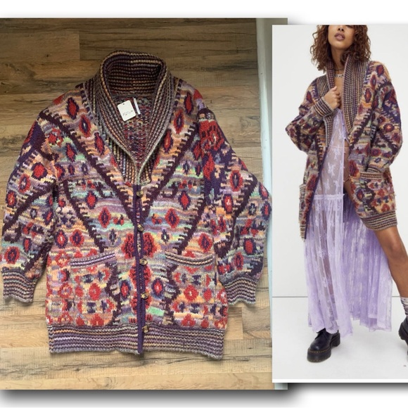 Free People Home on the Range  Cardigan Sweater Size-S NWT - Picture 10 of 10